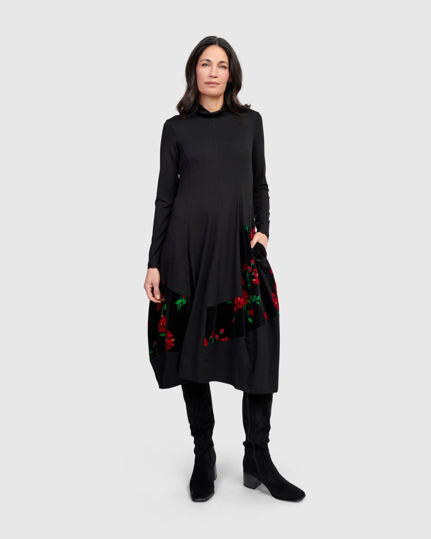 Serenade Cocoon Dress, Roses