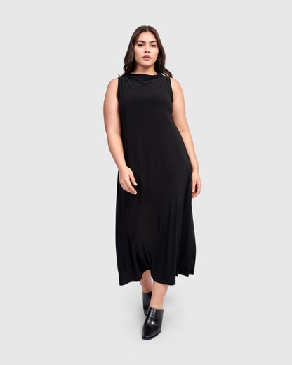 Essential Column Dress, Black