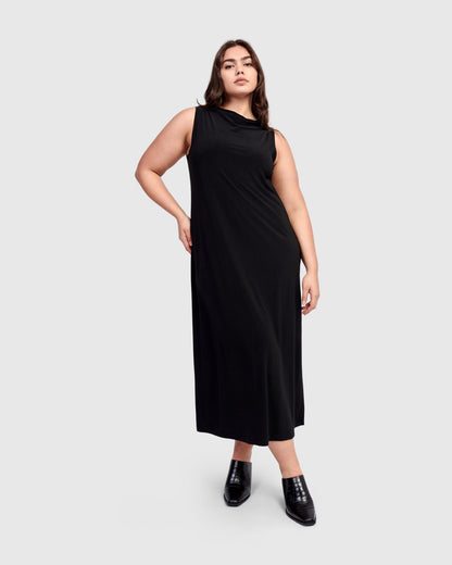 Essential Column Dress, Black