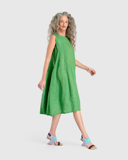 Linen Swing Dress, Mojito