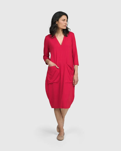 Essential Cargo Dress, Red Rose