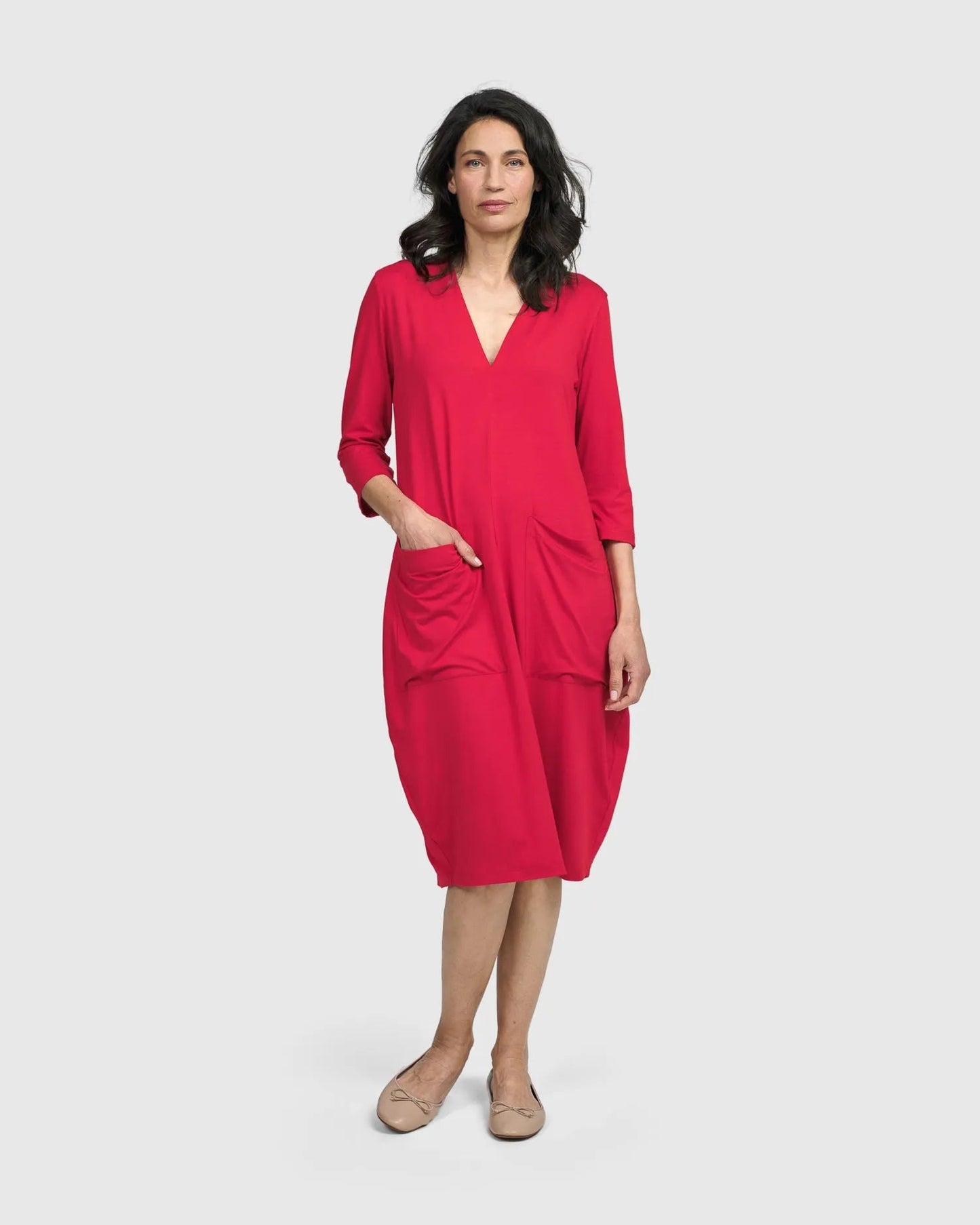 Essential Cargo Dress, Red Rose