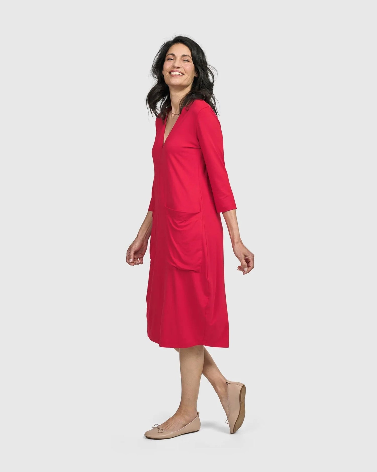 Essential Cargo Dress, Red Rose