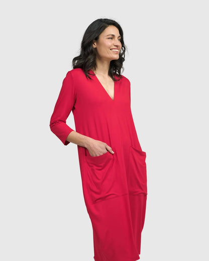 Essential Cargo Dress, Red Rose