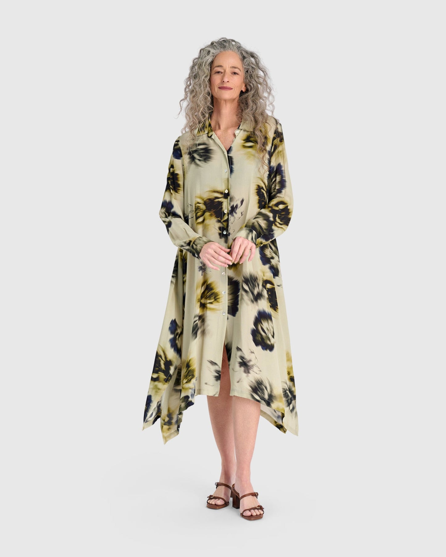 Santal Shirtdress, Beige Floral