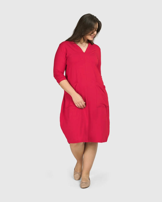 Essential Cargo Dress, Red Rose
